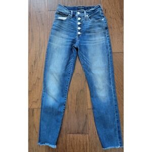 Lucky Brand‎ Women's Blue Bridgette Button Fly High Rise Skinny Jeans Sz 25.5x26
